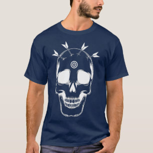 Skull with Darts and Bullseye Darts Player T-Shirt