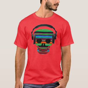 Skull with Earphones -- T-Shirt