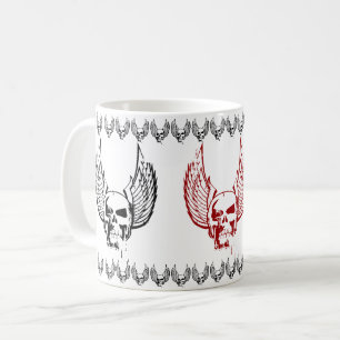 Skull with Ethereal Wings Coffee Mug