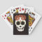 Skull With Flowers Playing Cards