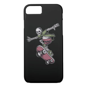 skull with flying position skateboard illustration Case-Mate iPhone case