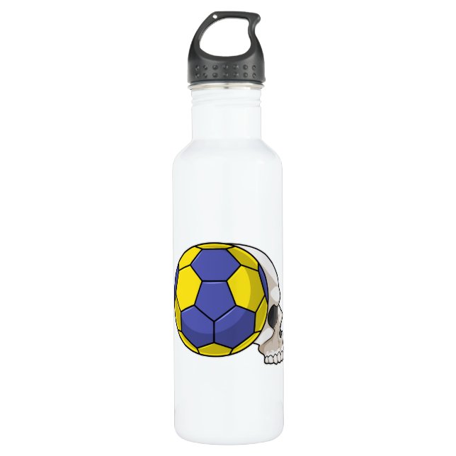Skull with Handball Sports 710 Ml Water Bottle (Front)