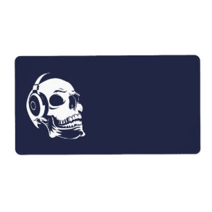 Skull with headphones