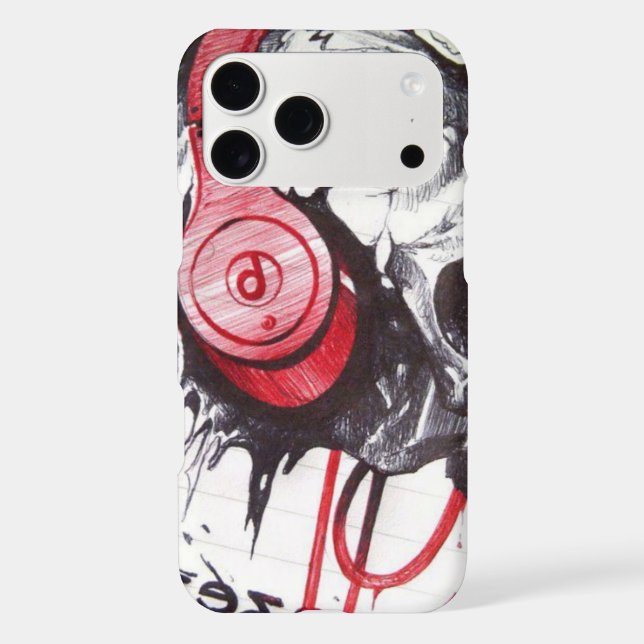 Skull with Headphones Design (Back)