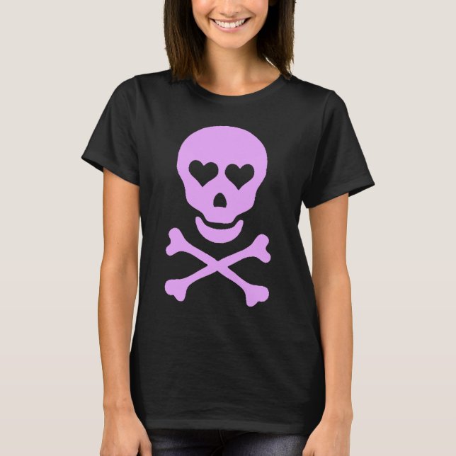 Skull with Hearts Ladies shirt (Front)