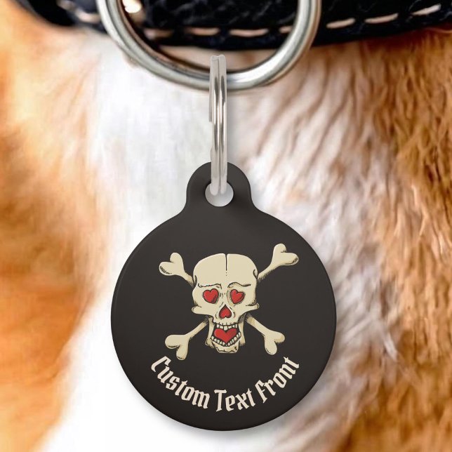 Skull with Hearts Pet Tag (Creator Uploaded)