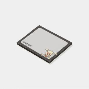 Skull with Hearts Post-it Notes