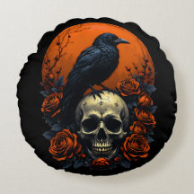 Skull with Roses & Crow Gothic Sweatshirt