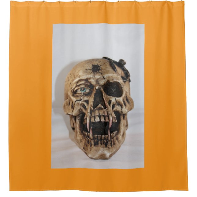 Skull with Scorpion Shower Curtain (Front)
