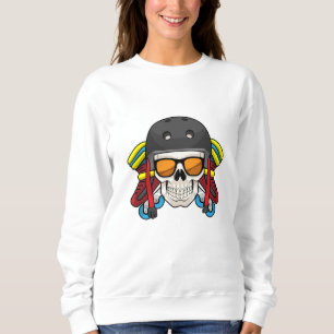 Skull with Sunglasses & Inline skates Sweatshirt