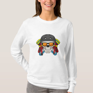 Skull with Sunglasses & Inline skates T-Shirt