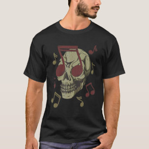Skull With Sunglasses Shaped Like A Note 1 T-Shirt