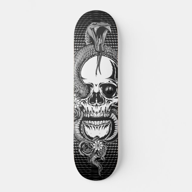 Skull with Viper Skateboard (Front)
