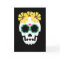 Skull With Yellow Flowers Greeting Card