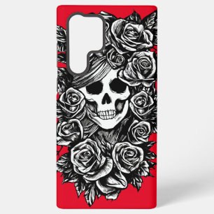 skull woman rose flowers illustration day of dead samsung galaxy case