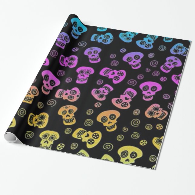 Skull Wrapping Paper (Unrolled)