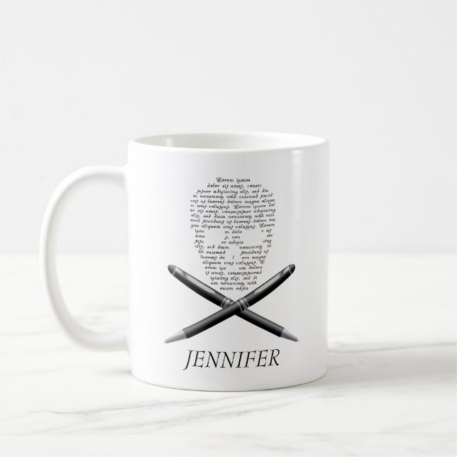 Skull Writer Coffee Mug (Left)