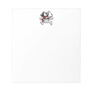 skulland cross bones pirate notepad