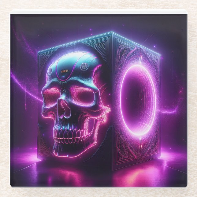 Skullbox Subwoofer Glass Coaster (Front)