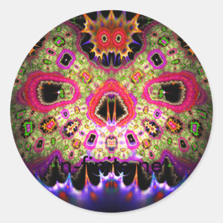 SkullFace Classic Round Sticker