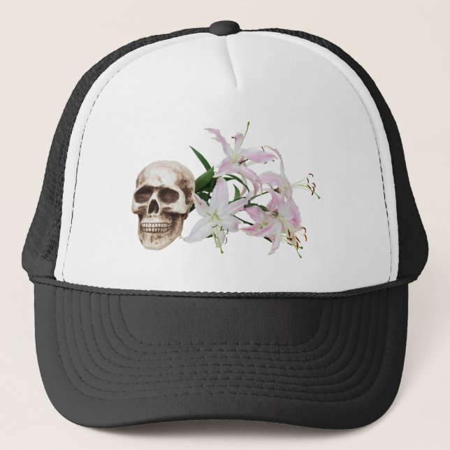 SkullFlowers051409 Trucker Hat (Front)