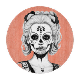 SKULLHEAD WOMAN  CUTTING BOARD