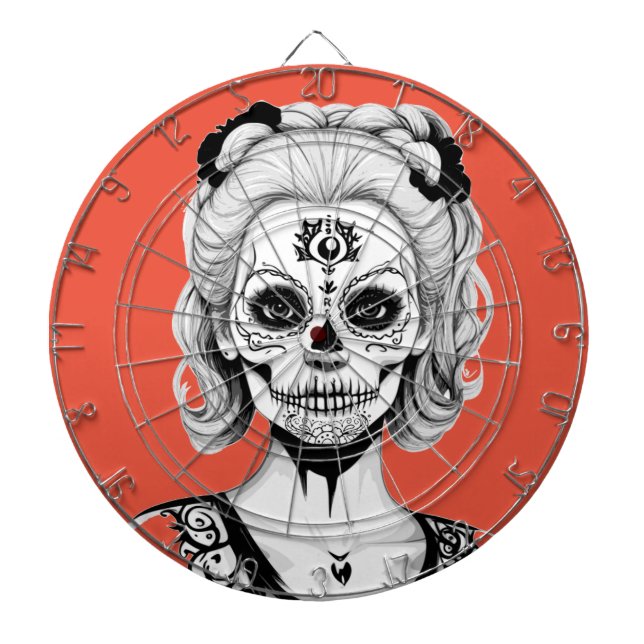 SKULLHEAD WOMAN  DARTBOARD (Front)