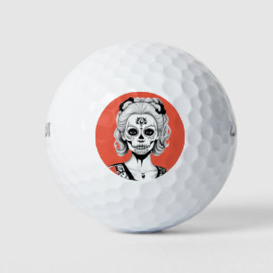 SKULLHEAD WOMAN  GOLF BALLS