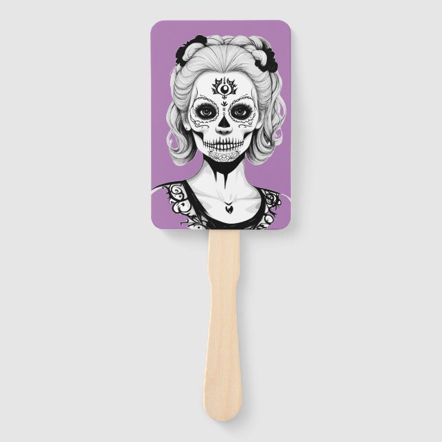 SKULLHEAD WOMAN  HAND FAN (Front)