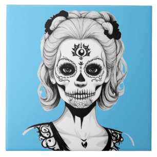 SKULLHEAD WOMAN TILE