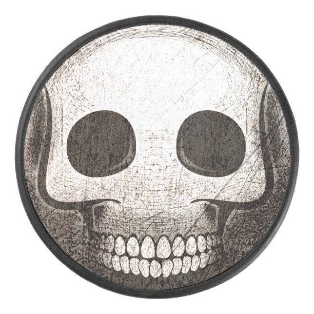Skullmoji Vintage Hockey Plate Puck (Front)