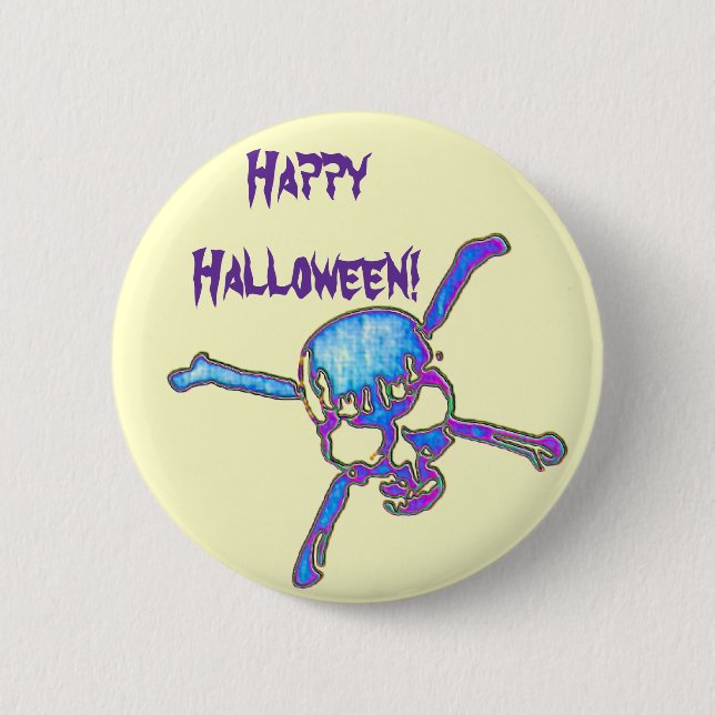 Skulls 6 cm round badge (Front)