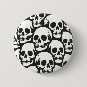 Skulls 6 Cm Round Badge