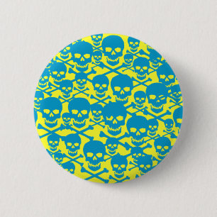 Skulls 6 Cm Round Badge