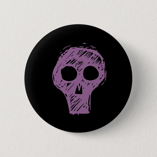 Skulls 6 Cm Round Badge (Front)