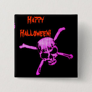 Skulls 8 15 cm square badge
