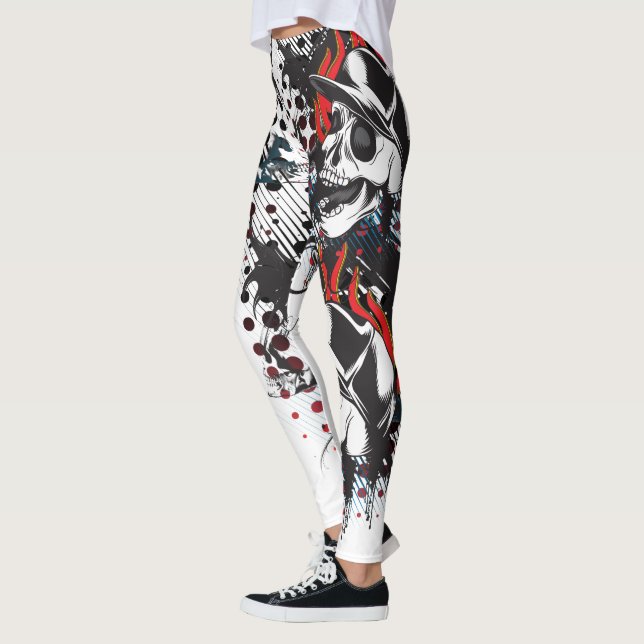 Skulls all over Leggings (Left)