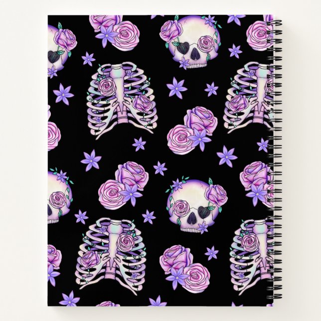 skulls and bones black notebook (Back)