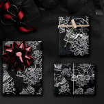 Skulls and Chalk Roses | Gothic Glam Funky Grunge Wrapping Paper Sheet<br><div class="desc">#abstractart Funky 90s gothic grunge in a seamless pattern of distressed chalk sugar skulls and roses on a crushed velvet chalkboard texture background inspired by Halloween and Mexican Day of the Dead (dia de los muertos). The modern contemporary mixed medium design adds the perfect pop of colour and personal style....</div>
