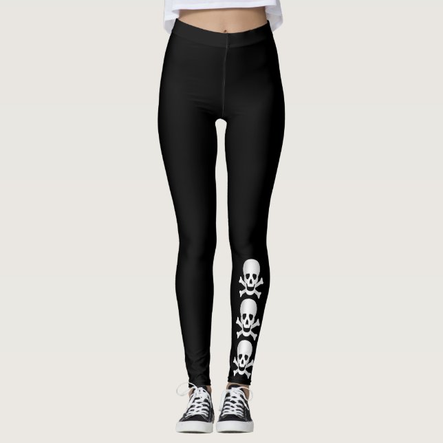 Skulls And Crossbones Leggings (Front)