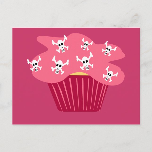 Skulls and Cupcake Postcard (Front)