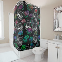 Skulls and Dark Roses | Funky Glam Ombre Grunge