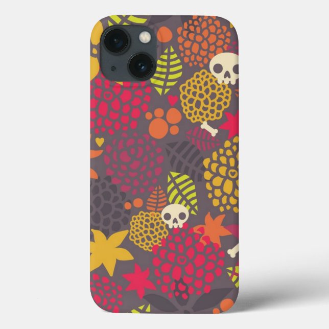 Skulls and flowers. Case-Mate iPhone case (Back)