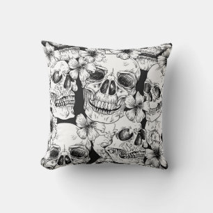Skulls and Flowers Cushion