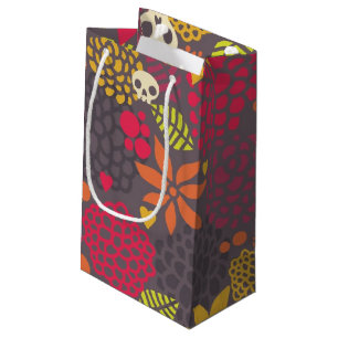 Skulls and flowers. small gift bag