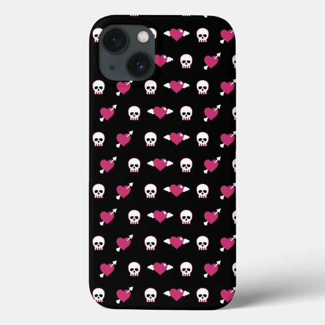 Skulls and hearts Case-Mate iPhone case (Back)
