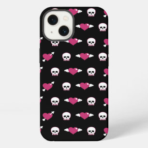 Skulls and hearts iPhone 13 case