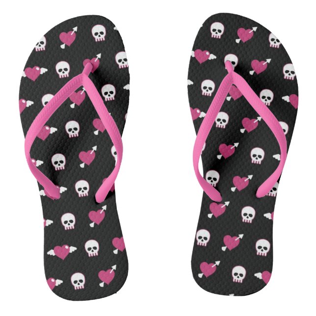 Skulls and hearts jandals (Footbed)
