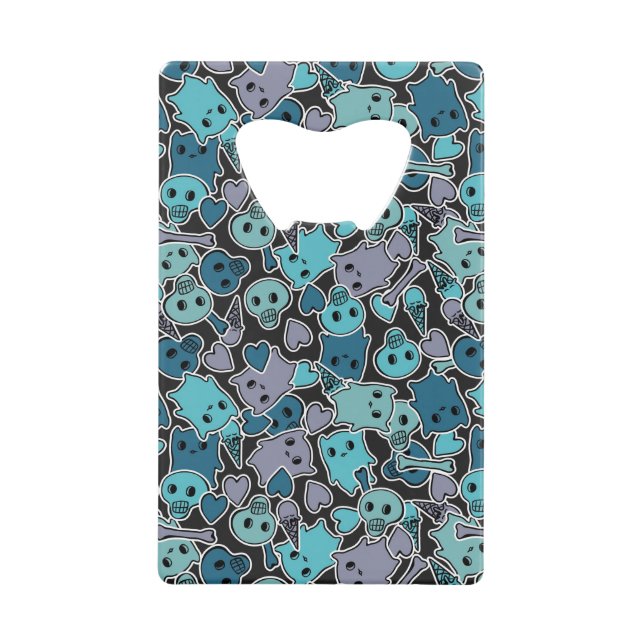 Skulls, and hearts on black background 2 (Front)