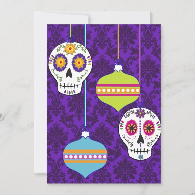 Skulls and Ornaments Invitation (Front)